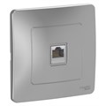 Розетка компьютерная 1-м СП Blanca RJ45 кат.5E алюм. SE BLNIS045003 1210337 - фото 16614700