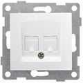 Розетка телефонная 2-м СП Bravo RJ12 механизм бел. GUSI С10Т2-001 543237 - фото 16615271