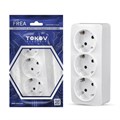 Розетка 3-м ОП Frea 16А IP20 250В с заземл. АБС-пластик бел. TOKOV ELECTRIC TKE-FR-R3Z-C01 1685678 - фото 16616476