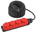 Удлинитель силовой UK-4e-3x1.5-20m-IP44(KG) с заземлением 4 розетки каучук 20м КГ 3х1.5кв.мм IP44 Эра Б0057587 1699058 - фото 16616513