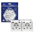 Розетка 2-м ОП Nix 16А IP54 250В с заземл. с прозр. крышкой бел. TOKOV ELECTRIC TKE-NX-R2Z-C01T-IP54 1712866 - фото 16616553