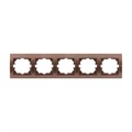 Рамка 5-м Deriy горизонт. свет. корич. LEZARD 702-3100-150 249151 - фото 16618095