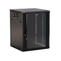 Шкаф настенный TWB-1545-GP-RAL9004 19дюйм 15U 775х600х450мм стеклян. дверь с перфорацией по бокам ручка с замком черн. (RAL 9004) (разобранный) Hyperline 392639 511905 - фото 16619458