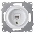 Розетка компьютерная 1-м СП Florence RJ45 кат.5E механизм бел. (1E20701300) OneKeyElectro 2172770 1656678 - фото 16620801