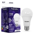 Лампа светодиодная 15Вт А60 4000К Е27 176-264В TOKOV ELECTRIC TKE-A60-E27-15-4K 1660372 - фото 16620835