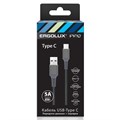 Кабель USB-Type C ELX-CDC11-C09 5А 80Вт 1.5м сер. нейлон зарядка+ПД коробка Ergolux 15312 1785138 - фото 16621336