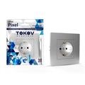 Розетка 1-м СП Pixel 16А IP20 с заземл. защ. шторки в сборе алюм. TOKOV ELECTRIC TKE-PX-R1FZSF-C03 1792268 - фото 16621424