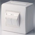 Коробка PDD-N60 с 2 розетками Brava RJ45 кат.5E (телефон/компьютер) бел. DKC 10656 151653 - фото 16622279