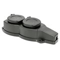 Колодка 2-м 16А IP44 2P+PE 230В с защ. крышками каучук Basic EKF RPS-018-16-230-44 466962 - фото 16623591