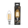 Лампа светодиодная филаментная Black Filament 13Вт свеча 2700К тепл. бел. E14 1100лм GAUSS 103801113 1669208 - фото 16625295