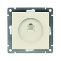 Розетка компьютерная 1-м СП Афина RJ45 кат.5E механизм сл. кость (ivory) Universal A0051-I 1734449 - фото 16625525