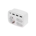 Тройник электрический 16А с/з+2х2.5А+3хUSB-A 2.4А+USB Type-C 3А бел. Rexant 11-1250 1814404 - фото 16625947
