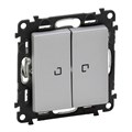 Выключатель 2-кл. СП Valena Life 10А IP20 250В 10AX с подсветкой с лицев. панелью механизм алюм. Leg 752628 1180942 - фото 16627681