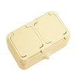 Розетка 2-м ОП 16А IP44 с заземл. с крышкой п/герм. крем. Makel 18254 151560 - фото 16631221
