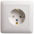 Розетка 1-м СП 1мод. Хит 16А IP20 250В с заземл. защ. шторки бел. SE RS16-136-B 458401 - фото 16632388