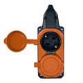 Колодка удлинителя 2-м с заземл. 16А IP44 каучук оранж. TOKOV TKE-C10-KK2-Z 1761981 - фото 16634526