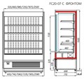 Холодильная горка Carboma FC20-07 VV 1,3-1 Standard (фронт X5, распашные двери) CRB0001001 - фото 16656484