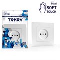 Розетка 1-м СП Pixel 16А IP20 без заземл. в сборе айс TOKOV ELECTRIC TKE-PX-R1F-C34 1909861 - фото 16656967