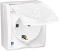 Розетка 1-м ОП Simon15 16А IP54 250В с заземл. с крышкой винт. клеммы бел. Simon 1594445-030 159971 - фото 16662651