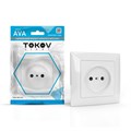 Розетка 1-м СП AVA 16А IP20 без заземл. без защ. шторок в сборе бел. TOKOV LIGHT TKL-AV-R1F-C01 1909897 - фото 16663840