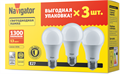 Лампа светодиодная 95 319 NLL-A60-13-230-4K-E27-PACK3 NAVIGATOR 95319 1924360 - фото 16664907