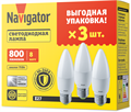 Лампа светодиодная 95 323 NLL-C37-8-230-4K-E27-FR-PACK3 NAVIGATOR 95323 1924364 - фото 16665306