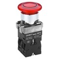 Кнопка управления "Грибок" NP2-BW4462 d40мм 1НЗ IP40 с самовозвратом с подсветкой красн. CHINT 575495 1612010 - фото 16665335