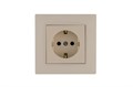 Розетка 1-м Karea RIZZ с заземл. крем Makel 88010028 1889507 - фото 16665775