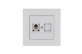 Розетка компьютерная CAT 5+гнездо Karea RIZZ бел. Makel 88001035 1889490 - фото 16665779