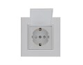 Розетка 1-м с крышкой Karea LINE STAR с заземл. жемчуж. Makel 86100029 1889470 - фото 16665795