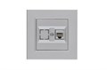 Розетка компьютерная CAT 5+гнездо Karea LINE STAR жемчуж. Makel 86100035 1889471 - фото 16665857
