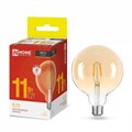 Лампа светодиодная LED-GL-125-deco gold 11Вт шар золотая 3000К тепл. бел. E27 1160лм 230В IN HOME 4690612036489 1513189 - фото 16666377