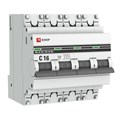 Выключатель автоматический модульный 4п C 16А 4.5кА ВА 47-63 PROxima EKF mcb4763-4-16C-pro 310641 - фото 16666571