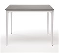 "Малага" обеденный стол из HPL 90х90см, цвет "серый гранит", каркас белый RC658-90-90-A white - фото 16667387