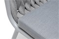 "Монако" стул плетеный из роупа, каркас алюминий светло-серый (RAL7035) муар, роуп светло-серый 40 мм, ткань светло-серая MON-CH-001 RAL7035 Mua H-grey(H-gray) - фото 16667834