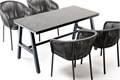 "Рио" обеденная группа на 4 персоны, стол HPL "серый гранит", цвет серый RСR4T1-5-SET gray - фото 16667992