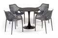 "Беллини" обеденная группа на 4 персоны, цвет темно-серый ВC2T-3-SET - фото 16668673