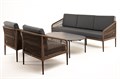 "Канны" лаунж-зона 5-местная плетеная из роупа (веревки), роуп коричневый KANS3C2T-4-SET brown - фото 16669905