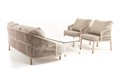 "Верона" лаунж-зона 5-местная плетеная из роупа (веревки), каркас алюминиевый белый, роуп бежевый VERS3C2TJ-4-SET beige - фото 16669958
