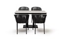 "Каффе Дабл" обеденная группа на 4 персоны, цвет "серый гранит" KDCB4T1-5-SET - фото 16670234