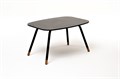 "Верона" журнальный столик из HPL 70х50, H40, каркас черный муар, цвет столешницы "серый гранит" GRAY-70-50-Al-VER-(9005MUA)-4sis - фото 16670506
