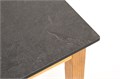 "Канны" журнальный столик из HPL 90х60, H40, основание дуб, цвет столешницы "серый гранит" GRAY-T-90-60-4sis - фото 16670851