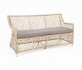 "Латте" диван двухместный из искусственного ротанга, цвет соломенный YH-C2169W - фото 16671061