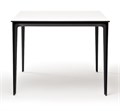 "Малага" обеденный стол из HPL 90х90см, цвет молочный, каркас черный RC013-90-90-A black - фото 16671521