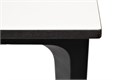 "Малага" обеденный стол из HPL 90х90см, цвет молочный, каркас черный RC013-90-90-A black - фото 16671524