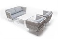"Монако" лаунж-зона 4-местная из роупа со столом "Верона" (серый гранит), каркас светло-серый, роуп светло-серый MONS2C2TJ-4-SET H-gray - фото 16671562