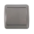 Выключатель 1-кл. ОП Клио 10А IP44 сер. UNIVersal К2221-Gr 1842702 - фото 16672087