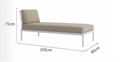 Современный минималистичный уличный шезлонг ComfortA CMF0001193 - фото 16673414