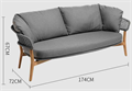 Скандинавский уличный диван в стиле лёгкой роскоши ComfortA CMF0001297 - фото 16673749