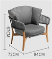 Скандинавский уличный стул в стиле лёгкой роскоши ComfortA CMF0001299 - фото 16673755